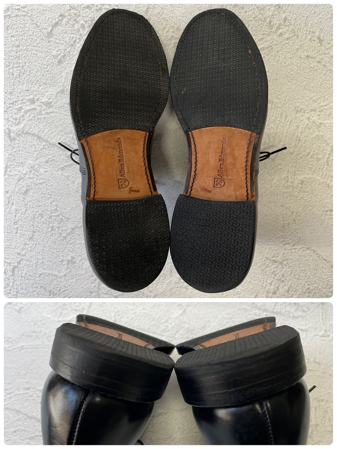 【良品】Allen Edmonds アレンエドモンズ Park Avenue パークアベニュー ストレート 内羽根 6アイレット 黒 ブラック US8.5 / 26.5cm相当【W3375】