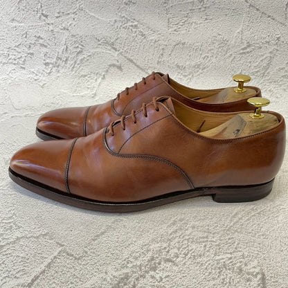 Crockett&Jones クロケットアンドジョーンズ Paul Smith ポール・スミス別注 Hallam ハラム ストレート 内羽根 茶 ブラウン UK8 / 26.5cm相当【W3378】