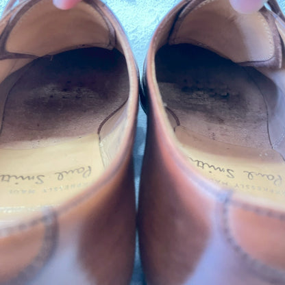 Crockett&Jones クロケットアンドジョーンズ Paul Smith ポール・スミス別注 Hallam ハラム ストレート 内羽根 茶 ブラウン UK8 / 26.5cm相当【W3378】