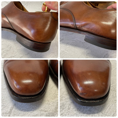 Crockett&Jones クロケットアンドジョーンズ Paul Smith ポール・スミス別注 Hallam ハラム ストレート 内羽根 茶 ブラウン UK8 / 26.5cm相当【W3378】