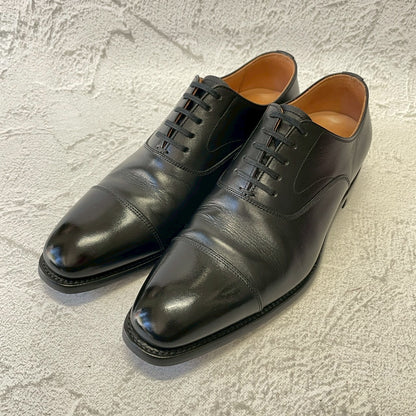 【美品】SCOTCH GRAIN スコッチグレイン 03604 ストレート 内羽根 スクエアトゥ 黒 ブラック 24.0cm【W3379】