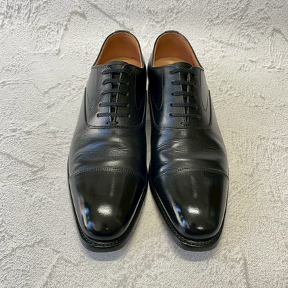 【美品】SCOTCH GRAIN スコッチグレイン 03604 ストレート 内羽根 スクエアトゥ 黒 ブラック 24.0cm【W3379】