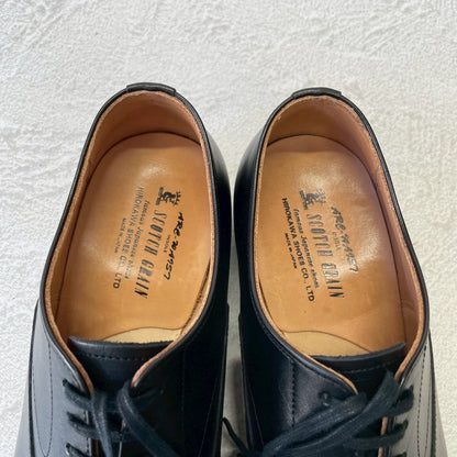 【美品】SCOTCH GRAIN スコッチグレイン 03604 ストレート 内羽根 スクエアトゥ 黒 ブラック 24.0cm【W3379】