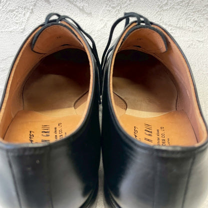 【美品】SCOTCH GRAIN スコッチグレイン 03604 ストレート 内羽根 スクエアトゥ 黒 ブラック 24.0cm【W3379】