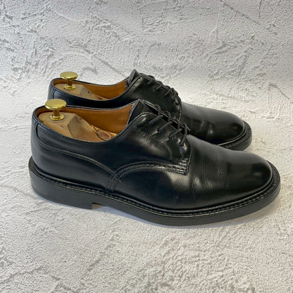 【リフト交換済み】Tricker’s トリッカーズ M7060 Kendal ケンダル プレーン 外羽根 4アイレット 黒 ブラック UK8 / 26.5cm【W3377】