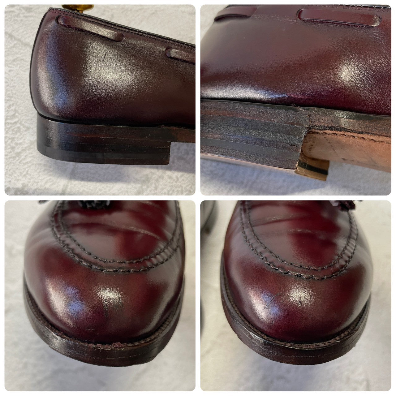 【リフト交換済み】ALDEN オールデン 663 タッセルローファー 赤茶 バーガンディ US10.5 / 28.5cm B/D【W3380】