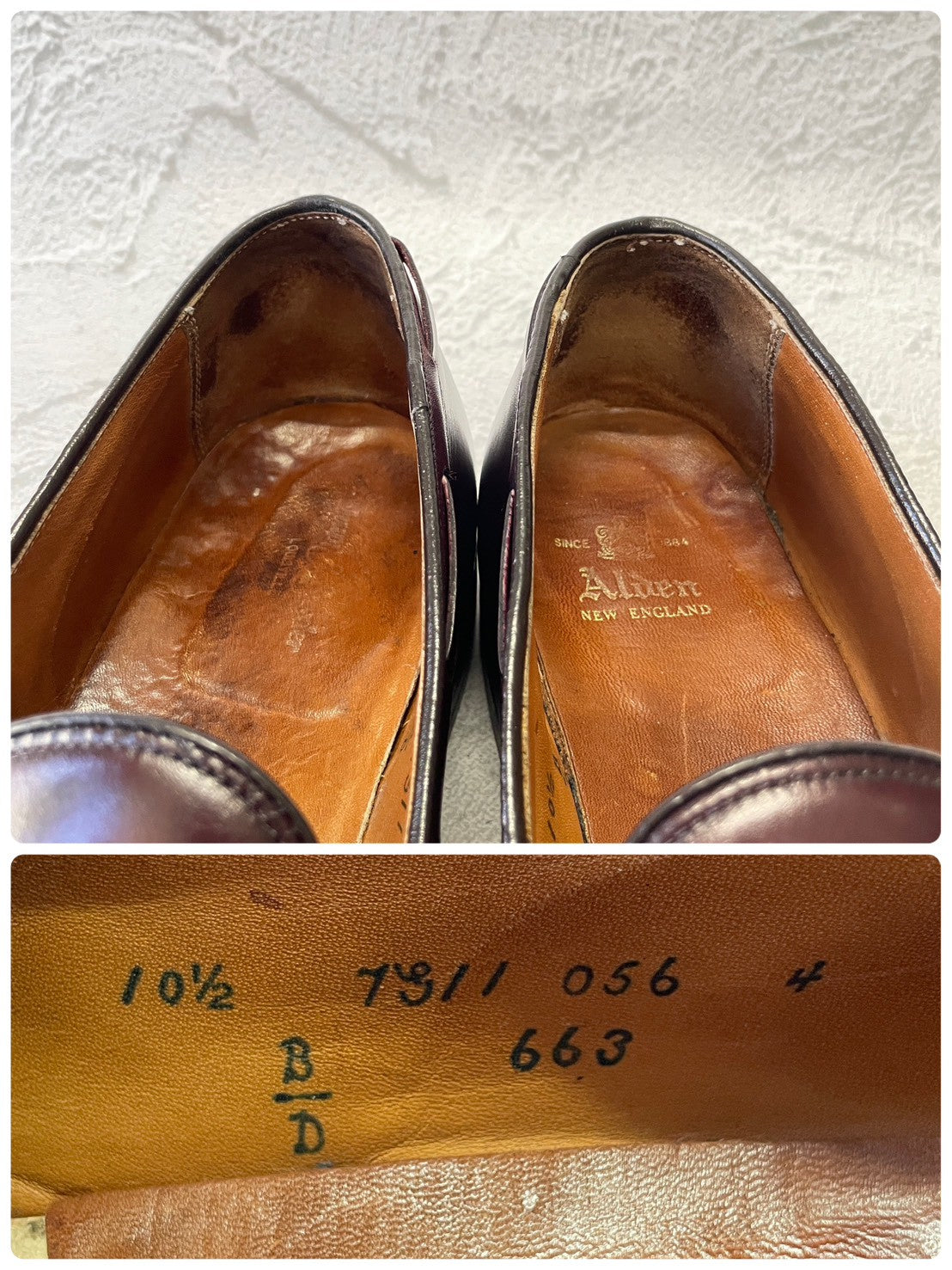 【リフト交換済み】ALDEN オールデン 663 タッセルローファー 赤茶 バーガンディ US10.5 / 28.5cm B/D【W3380】