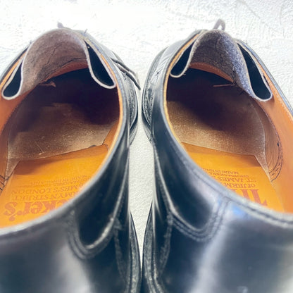 【リフト交換済み】Tricker’s トリッカーズ M7060 Kendal ケンダル プレーン 外羽根 4アイレット 黒 ブラック UK8 / 26.5cm【W3377】
