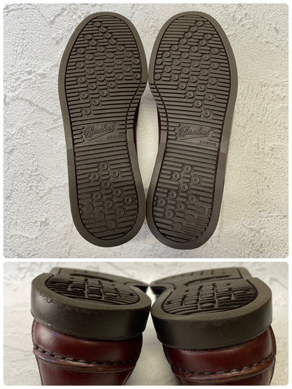 【美品】Paraboot パラブーツ Coraux コロー コインローファー ビーフロール マリンソール 茶 ブラウン UK6 / 24.5cm【W3381】