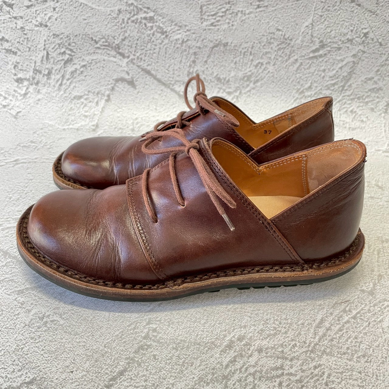 【美品】Trippen トリッペン Haferl ハーフェル コンフォートシューズ 茶 ブラウン 37 / 23.5〜24.0cm【W3384】