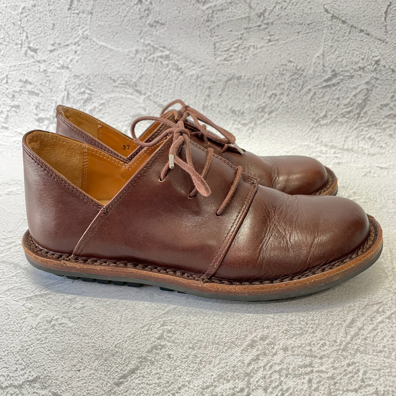 【美品】Trippen トリッペン Haferl ハーフェル コンフォートシューズ 茶 ブラウン 37 / 23.5〜24.0cm【W3384】