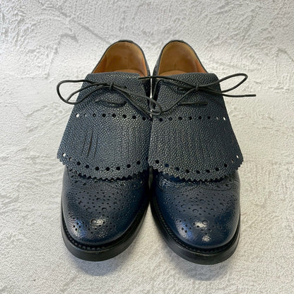 【極美品】Church’s チャーチ Constance R コンスタンス ウイング 内羽根 キルト 紺 ネイビー EU36 / 23〜23.5cm【W3385】