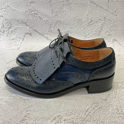 【極美品】Church’s チャーチ Constance R コンスタンス ウイング 内羽根 キルト 紺 ネイビー EU36 / 23〜23.5cm【W3385】