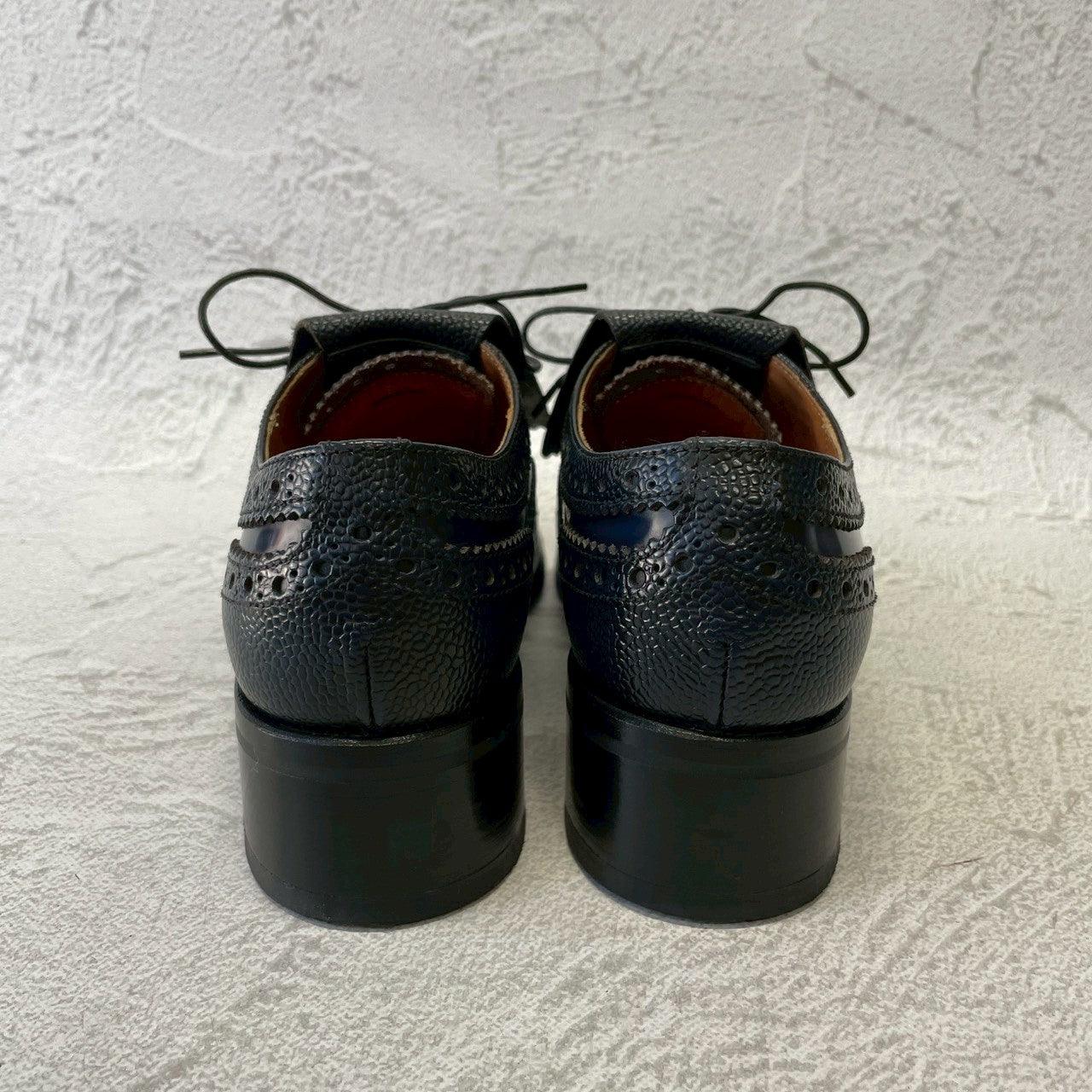 【極美品】Church’s チャーチ Constance R コンスタンス ウイング 内羽根 キルト 紺 ネイビー EU36 / 23〜23.5cm【W3385】