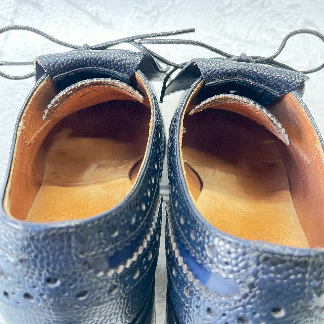 【極美品】Church’s チャーチ Constance R コンスタンス ウイング 内羽根 キルト 紺 ネイビー EU36 / 23〜23.5cm【W3385】