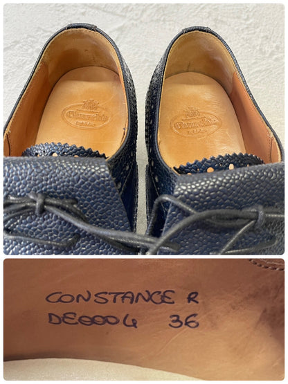 【極美品】Church’s チャーチ Constance R コンスタンス ウイング 内羽根 キルト 紺 ネイビー EU36 / 23〜23.5cm【W3385】