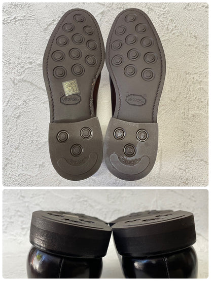 【極美品】Berwick バーウィック 5224 SIVI ストレート 内羽根 アンティーク調 茶 ダークブラウンUK6 / 25.5cm【W3386】