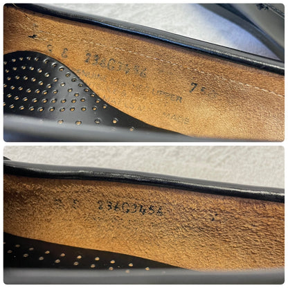 【良品】G.H.BASS ジーエイチバス Logan ローガン コインローファー ハーフサドル 90年代 USA製 黒 ブラック US8 / 26.0cm【W3382】