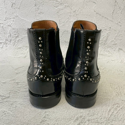 【良品】Church’s チャーチ KETSBY MET ケッツビーメット サイドゴア スタッズ チェルシーブーツ 黒 ブラック EU37 / 23.5〜24cm【W3388】