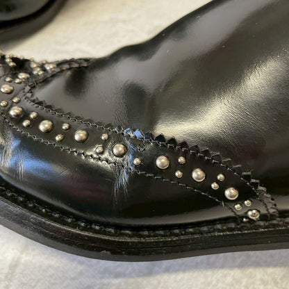 【良品】Church’s チャーチ KETSBY MET ケッツビーメット サイドゴア スタッズ チェルシーブーツ 黒 ブラック EU37 / 23.5〜24cm【W3388】