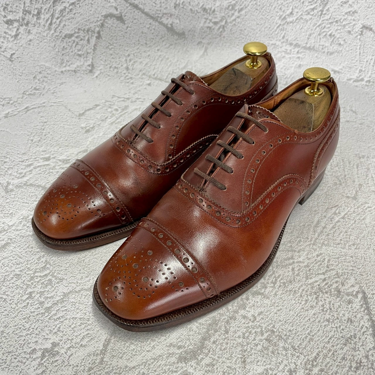 【3都市】Church's チャーチ Diplomat ディプロマット ウィング 内羽根 ブローグ 茶 ブラウン UK5.5 / 24cm【W3389】