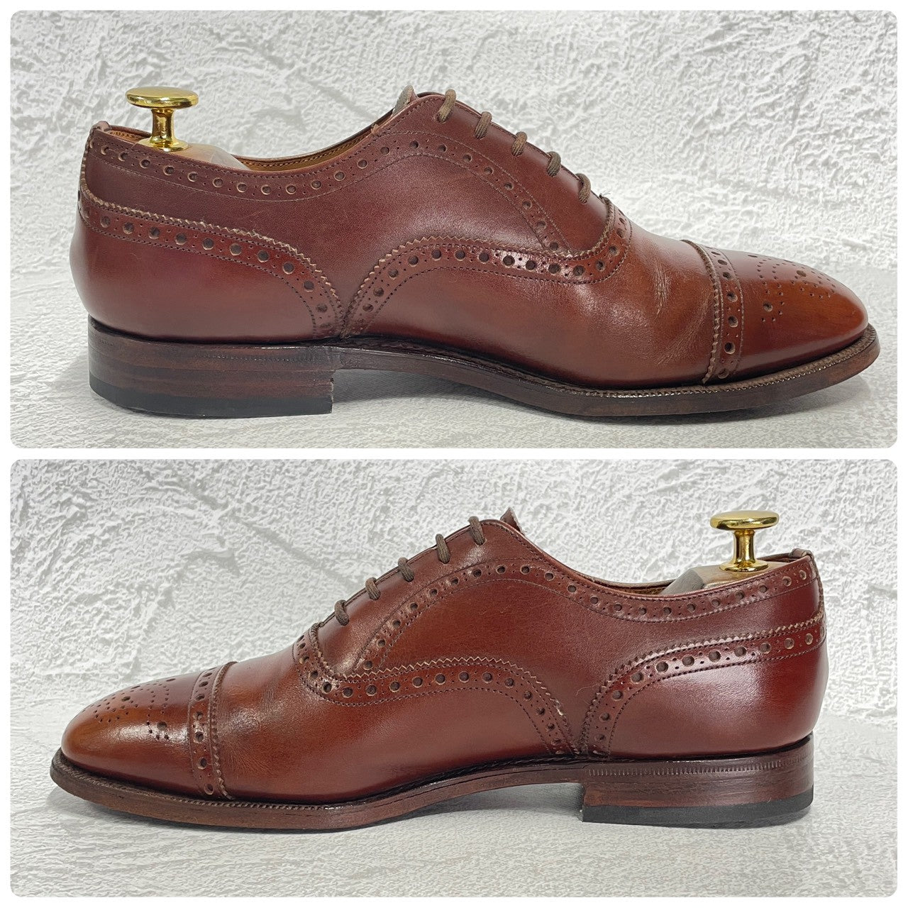 【3都市】Church's チャーチ Diplomat ディプロマット ウィング 内羽根 ブローグ 茶 ブラウン UK5.5 / 24cm【W3389】