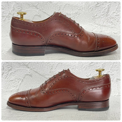 【3都市】Church's チャーチ Diplomat ディプロマット ウィング 内羽根 ブローグ 茶 ブラウン UK5.5 / 24cm【W3389】