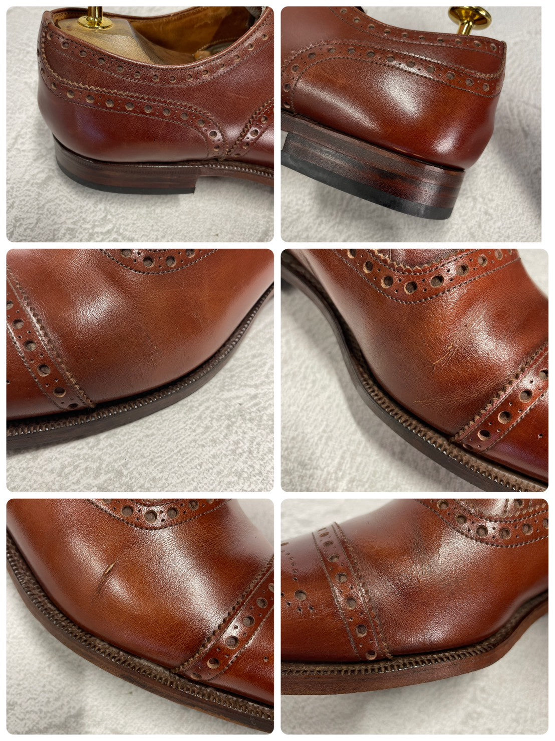 【3都市】Church's チャーチ Diplomat ディプロマット ウィング 内羽根 ブローグ 茶 ブラウン UK5.5 / 24cm【W3389】