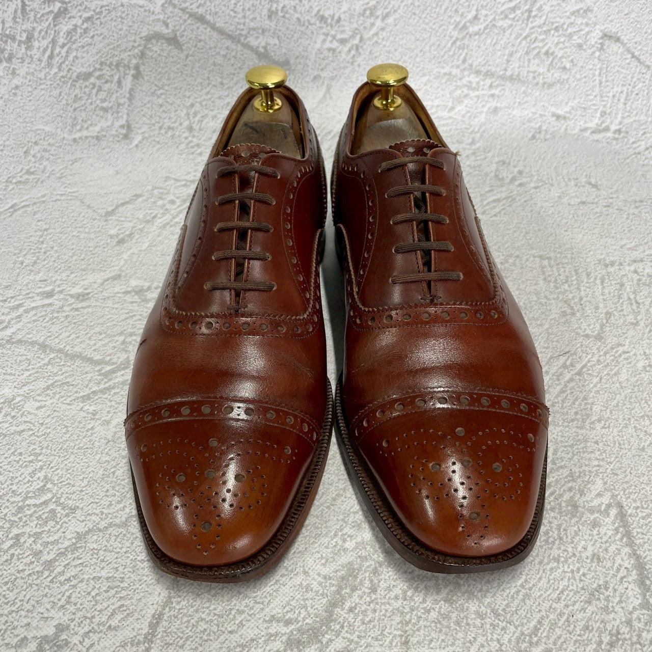 【3都市】Church's チャーチ Diplomat ディプロマット ウィング 内羽根 ブローグ 茶 ブラウン UK5.5 / 24cm【W3389】