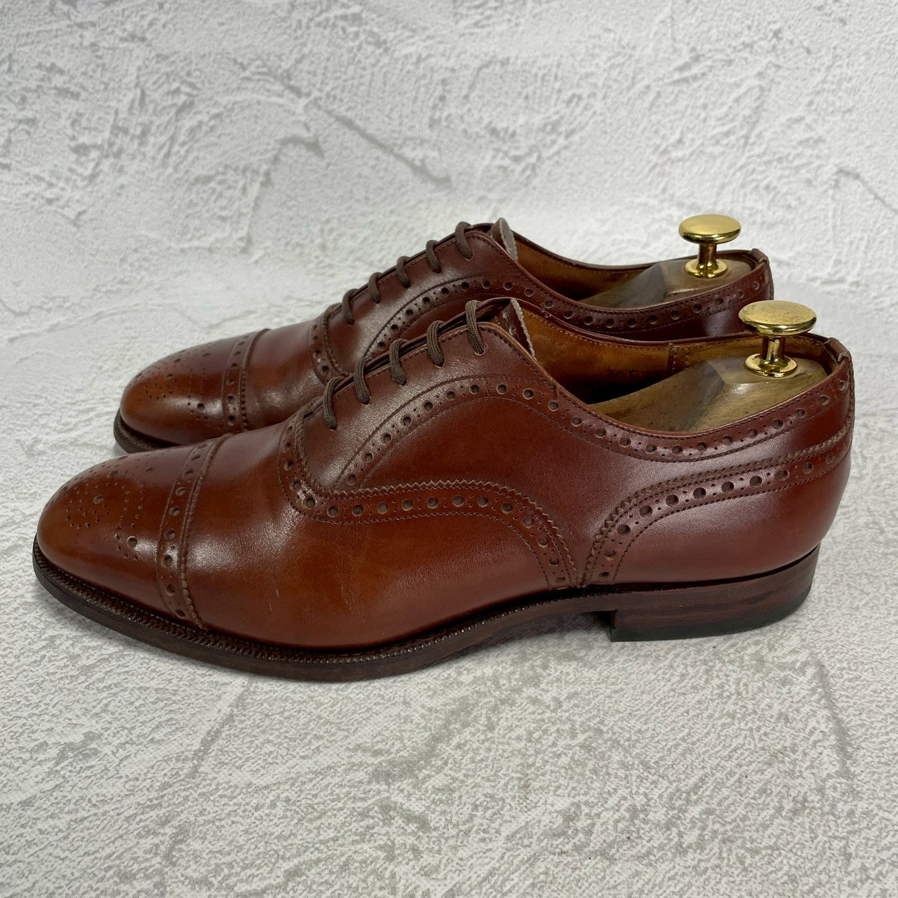 【3都市】Church's チャーチ Diplomat ディプロマット ウィング 内羽根 ブローグ 茶 ブラウン UK5.5 / 24cm【W3389】