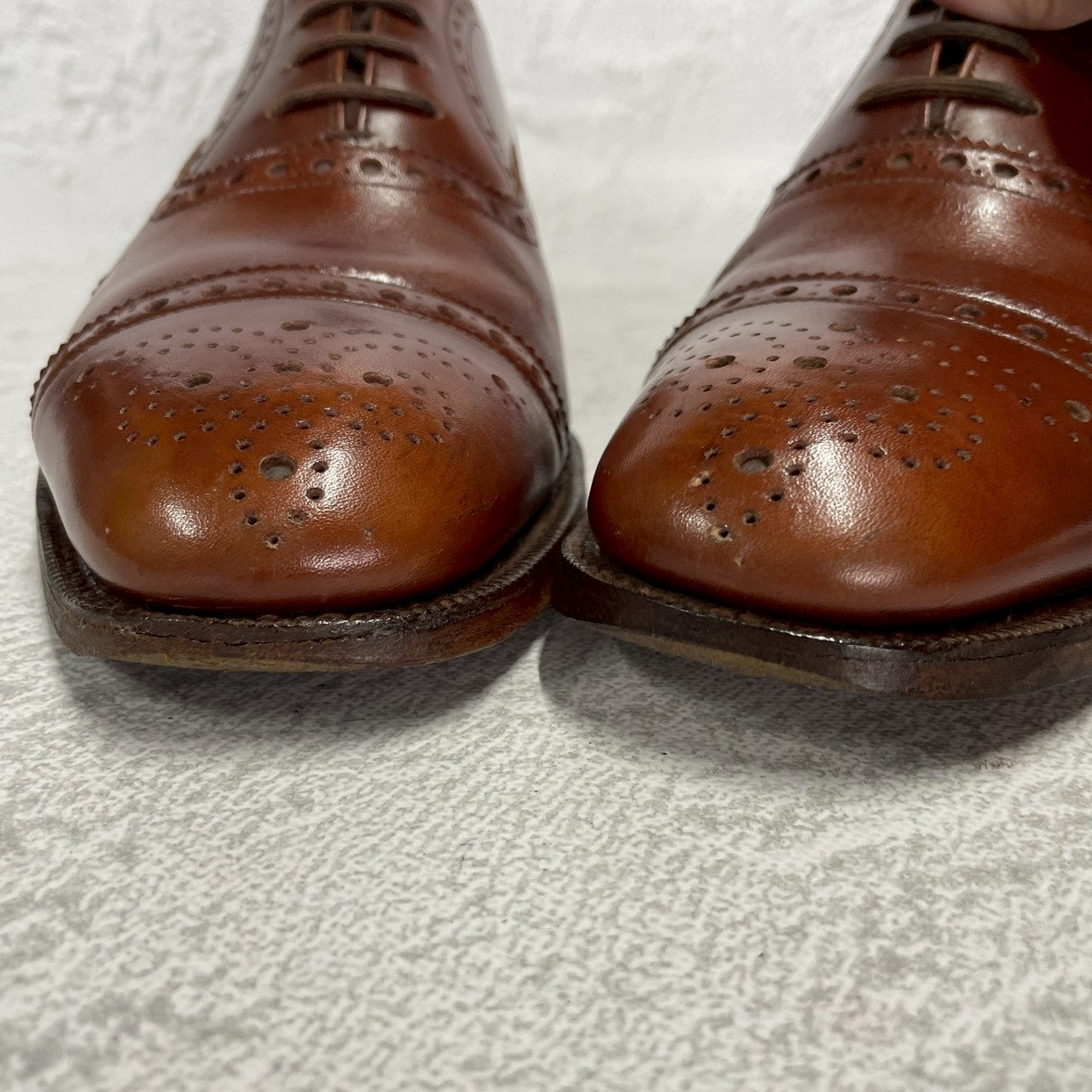 【3都市】Church's チャーチ Diplomat ディプロマット ウィング 内羽根 ブローグ 茶 ブラウン UK5.5 / 24cm【W3389】