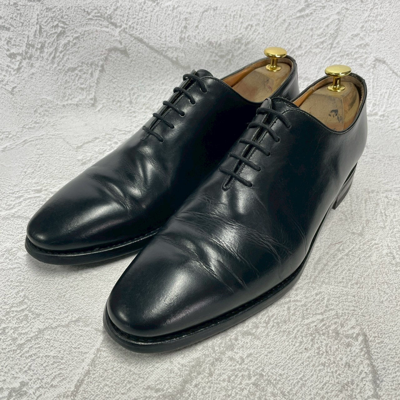 Berwick バーウィック 1560 ホールカット 5アイレット ダイナイトソール 黒 ブラック UK9 / 28.5cm【W3391】