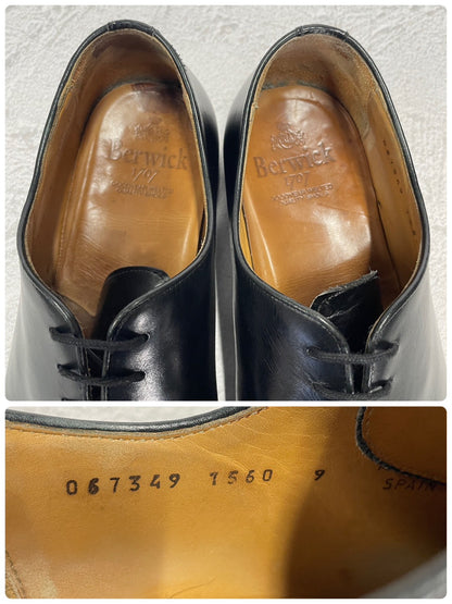 Berwick バーウィック 1560 ホールカット 5アイレット ダイナイトソール 黒 ブラック UK9 / 28.5cm【W3391】