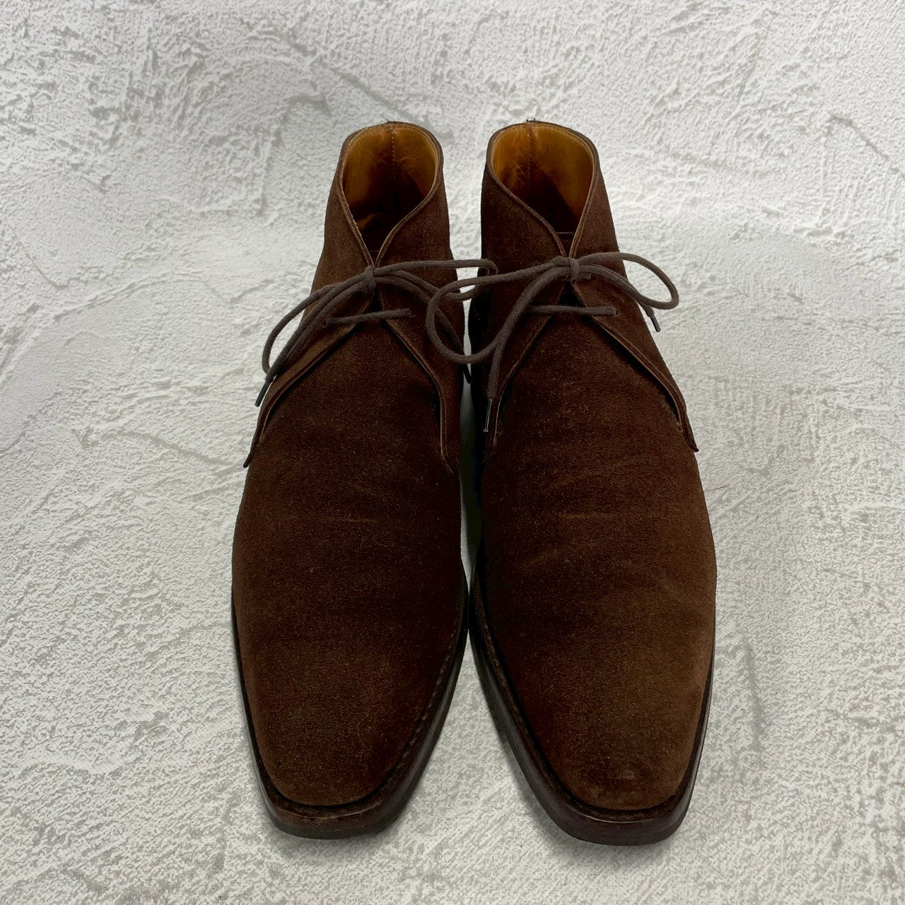 【美品】Crockett&Jones クロケットアンドジョーンズ Tetbury テットベリー チャッカブーツ スエード 茶 ブラウン UK5.5 / 24.0cm【W3392】