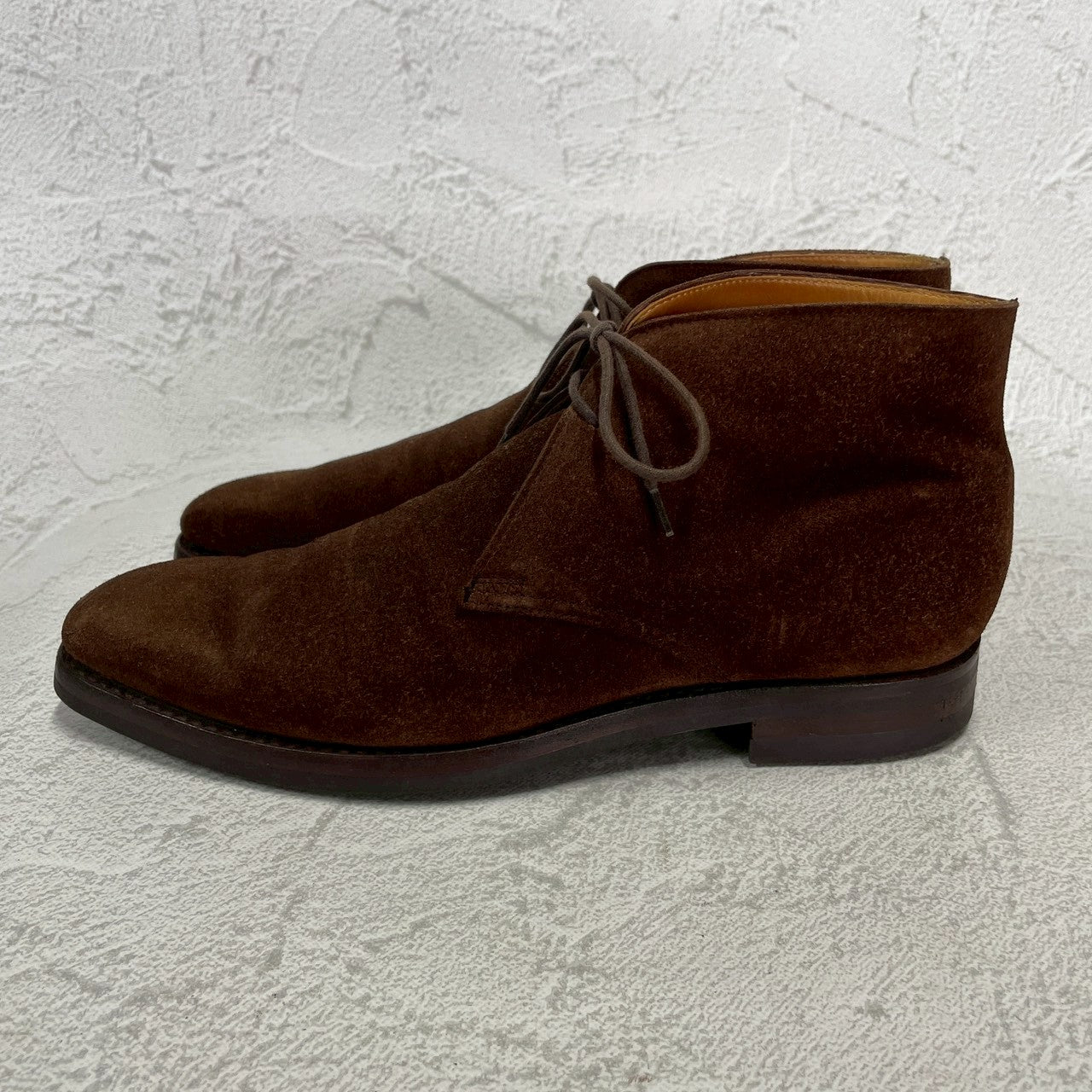 【美品】Crockett&Jones クロケットアンドジョーンズ Tetbury テットベリー チャッカブーツ スエード 茶 ブラウン UK5.5 / 24.0cm【W3392】