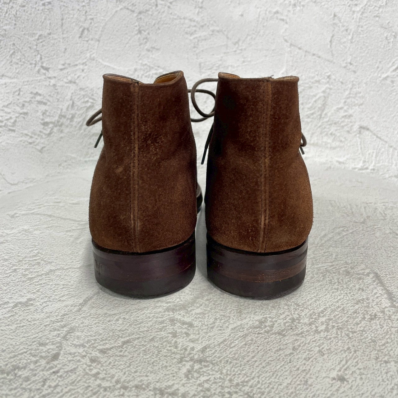 【美品】Crockett&Jones クロケットアンドジョーンズ Tetbury テットベリー チャッカブーツ スエード 茶 ブラウン UK5.5 / 24.0cm【W3392】