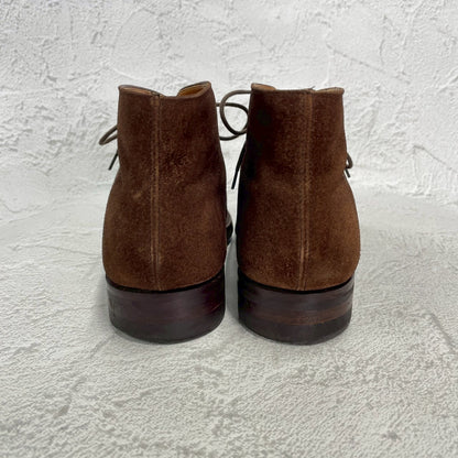 【美品】Crockett&Jones クロケットアンドジョーンズ Tetbury テットベリー チャッカブーツ スエード 茶 ブラウン UK5.5 / 24.0cm【W3392】