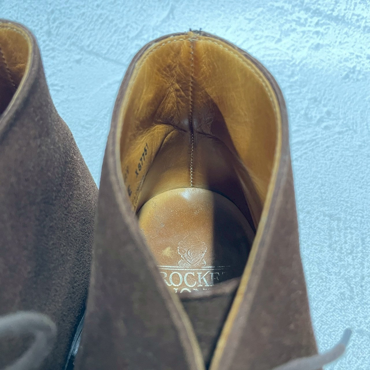 【美品】Crockett&Jones クロケットアンドジョーンズ Tetbury テットベリー チャッカブーツ スエード 茶 ブラウン UK5.5 / 24.0cm【W3392】