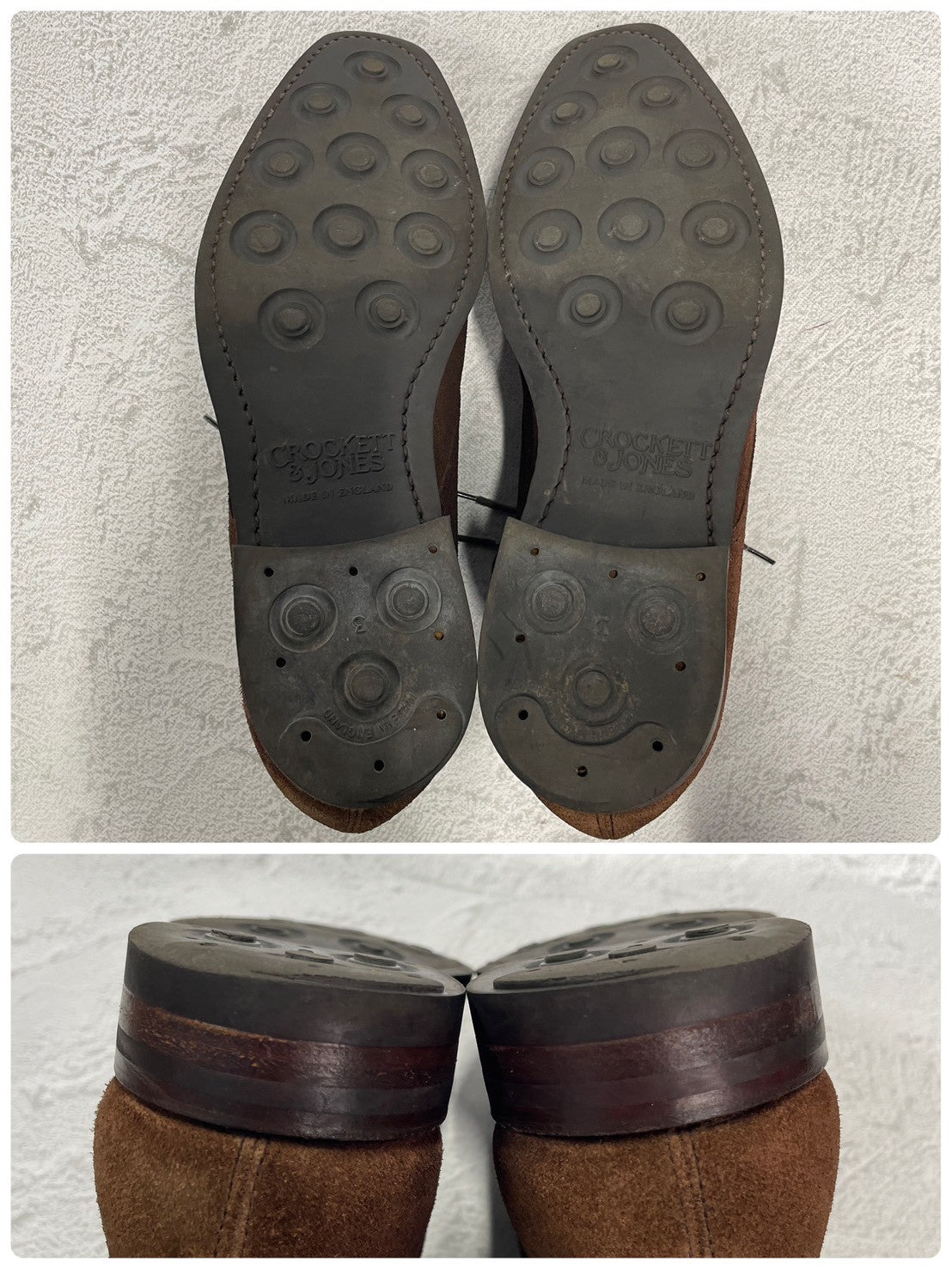 【美品】Crockett&Jones クロケットアンドジョーンズ Tetbury テットベリー チャッカブーツ スエード 茶 ブラウン UK5.5 / 24.0cm【W3392】