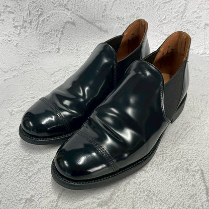 【美品】SANDERS サンダース 1629B MILITARY CAP TOE SHORT CHELSEA ミリタリー キャップトゥ サイドゴアブーツ ダイナイトソール 黒 ブラック UK5 / 24～24.5cm【W3393】