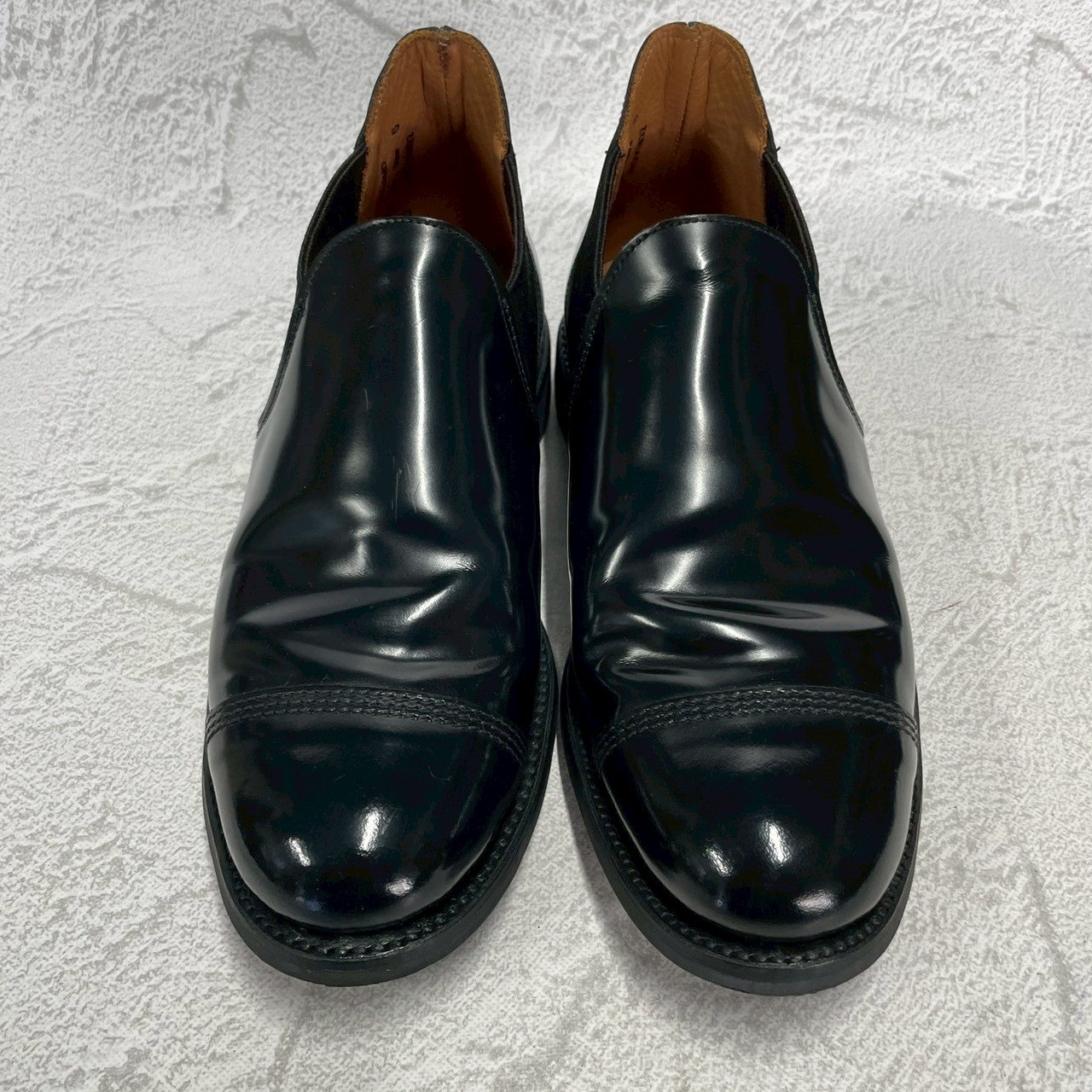 【美品】SANDERS サンダース 1629B MILITARY CAP TOE SHORT CHELSEA ミリタリー キャップトゥ サイドゴアブーツ ダイナイトソール 黒 ブラック UK5 / 24～24.5cm【W3393】