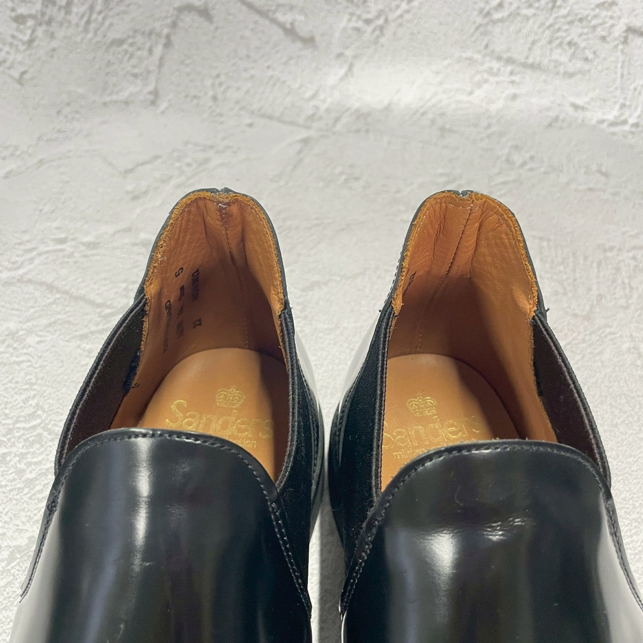 【美品】SANDERS サンダース 1629B MILITARY CAP TOE SHORT CHELSEA ミリタリー キャップトゥ サイドゴアブーツ ダイナイトソール 黒 ブラック UK5 / 24～24.5cm【W3393】