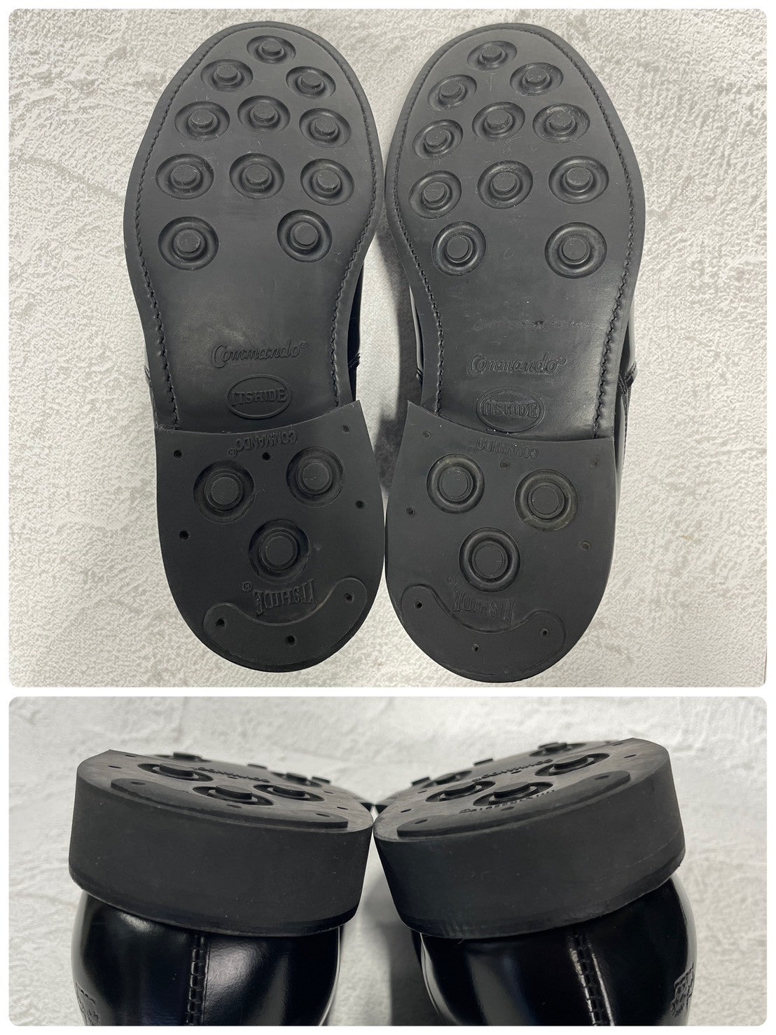 【美品】SANDERS サンダース 1629B MILITARY CAP TOE SHORT CHELSEA ミリタリー キャップトゥ サイドゴアブーツ ダイナイトソール 黒 ブラック UK5 / 24～24.5cm【W3393】