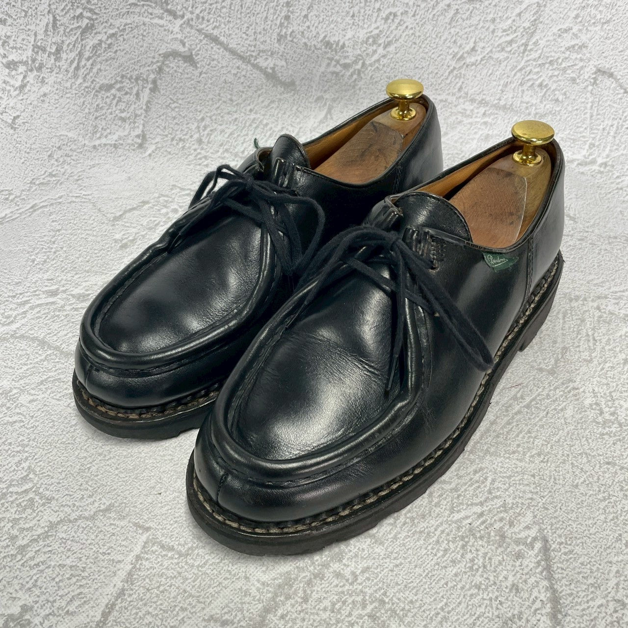 Paraboot パラブーツ MICHAEL ミカエル チロリアンシューズ 黒 ブラック EU39 / 24.5cm〜25.0cm【W3394】