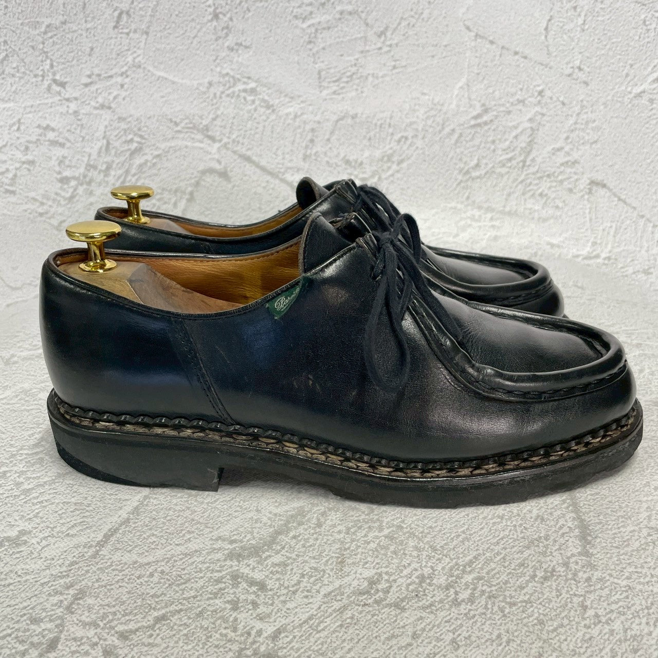 Paraboot パラブーツ MICHAEL ミカエル チロリアンシューズ 黒 ブラック EU39 / 24.5cm〜25.0cm【W3394】