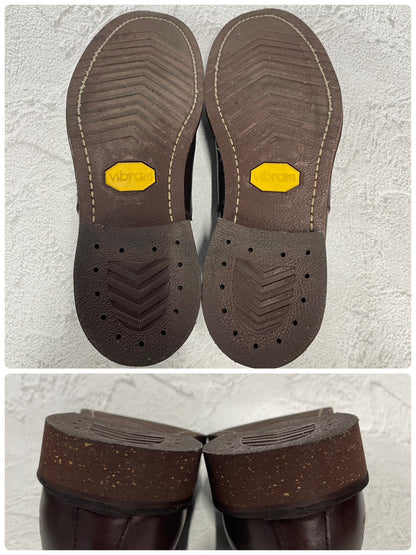 【極美品】Danner ダナー CARMAN カーマン D212111 サイドゴア ショートカット 濃茶 ダークブラウン US8.5 / 26.5cm【W3395】