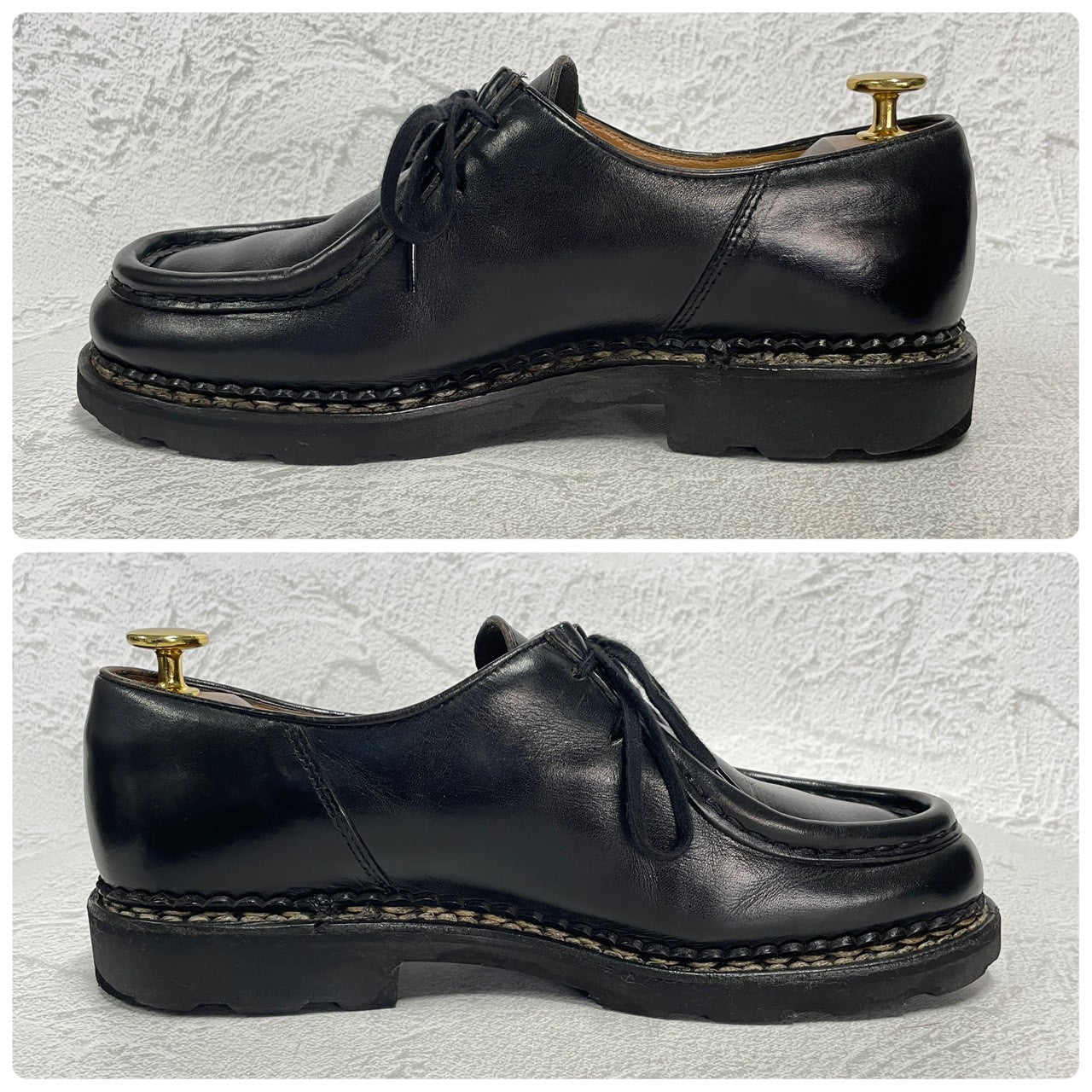 Paraboot パラブーツ MICHAEL ミカエル チロリアンシューズ 黒 ブラック EU39 / 24.5cm〜25.0cm【W3394】