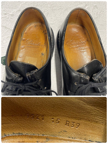 Paraboot パラブーツ MICHAEL ミカエル チロリアンシューズ 黒 ブラック EU39 / 24.5cm〜25.0cm【W3394】