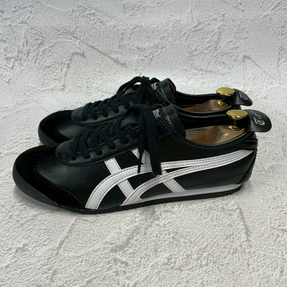 【極美品】Onitsuka Tiger オニツカタイガー MEXICO 66 メキシコ66 DL408-9001 レザー スニーカー 黒 ブラック US8 / UK7 / EUR41.5 / 26cm【W3400】