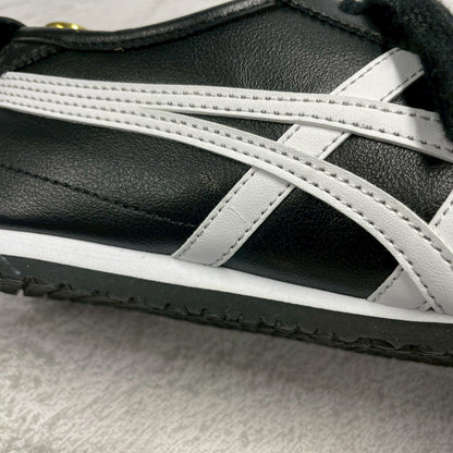 【極美品】Onitsuka Tiger オニツカタイガー MEXICO 66 メキシコ66 DL408-9001 レザー スニーカー 黒 ブラック US8 / UK7 / EUR41.5 / 26cm【W3400】